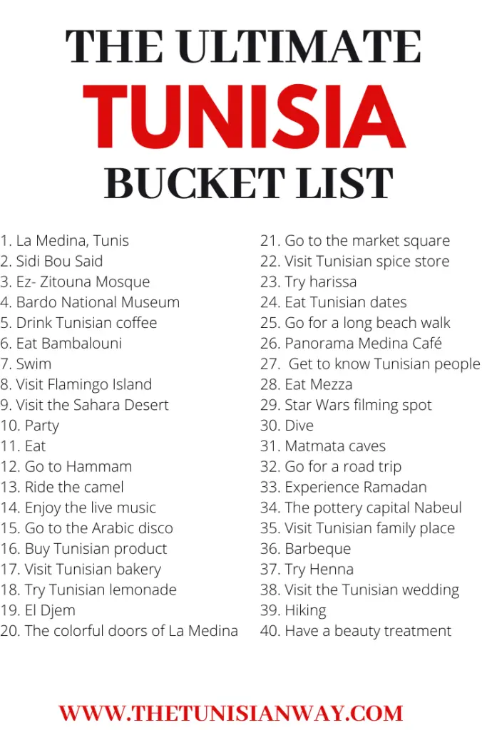 The ultimate Tunisian bucket list 40 things to do and see