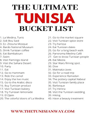 The ultimate Tunisian bucket list