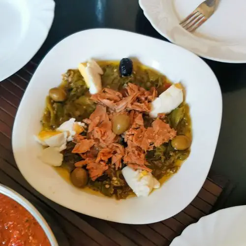Slata mechouia Tunisian traditional salad
